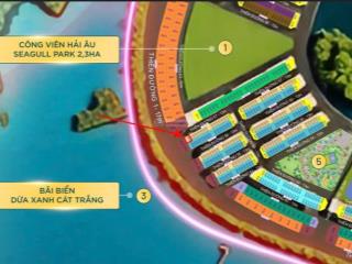 Bán liền kề 80 m2 áp góc sát biển có bãi tắm riêng, vị trí kinh doanh được luôn