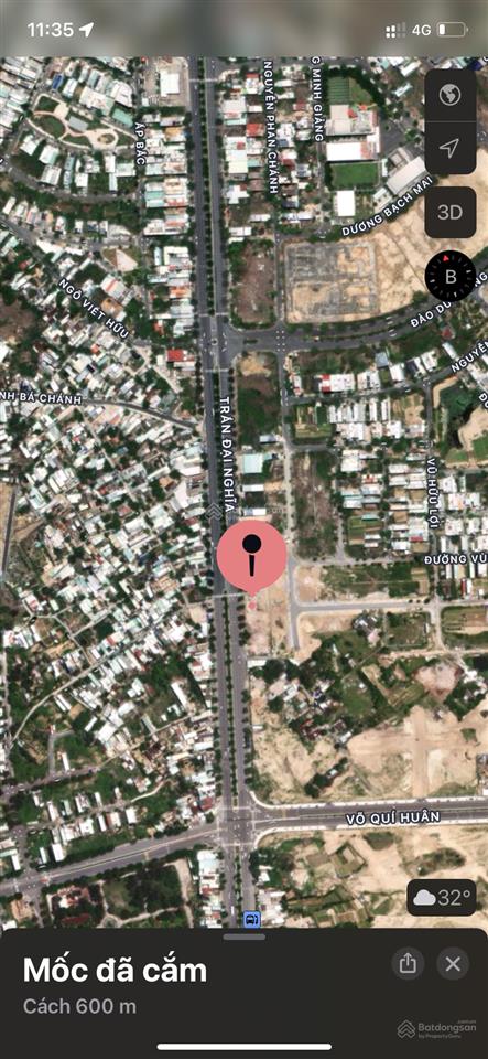 Cần bán lô đất 187.5m2 (7.5x25m) mặt tiền trần đại nghĩa sát kđt fpt, phú mỹ an, giá đầu tư