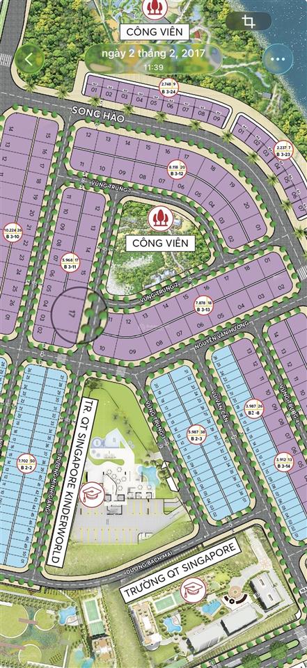 Bán lô đất biệt thự 430m2 view công viên hướng đông đường trương minh giảng kdt phú mỹ an