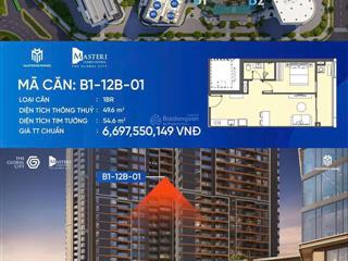 Bán masteri cosmo central, 6,311 tỷ, 54.6m2, 1pn, 1wc ở an phú, q2, hcm hàng hiếm tại giá cực chất