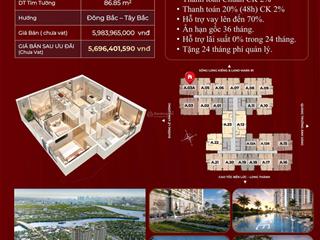 Nhận booking 50 triệu bán 3pn 2wc 86,85m2 5,696 tỷ tại khải hoàn prime hcm.  0938 355 ***
