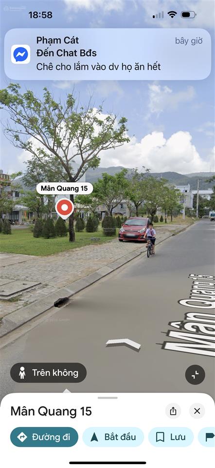 Chào bán lô đất mt mân quang 15 dt 80m ngang 5m đối diện công viên sơn trà đá nẵng