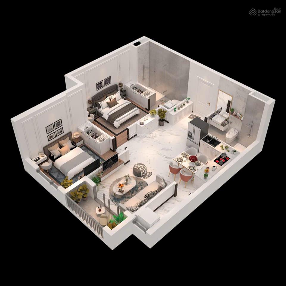 Bán căn 1pn maison grand 49m2  view nội khu thoáng mát, đã thanh toán 70%, chỉ 1,82 tỷ