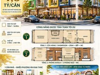 Chỉ 4,3 tỷ sỡ hữu SHOPHOUSE 2 tầng FIESTA CENTRAL trung tâm thành phố mới Bình Dương