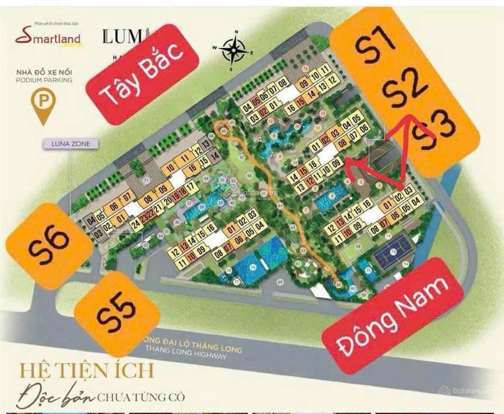 Chuyển nhượng căn hộ 2pn góc toà s3  dt 62,2m2 dự án lumi hà nội  cdt capitaland giá 5,350 tỷ