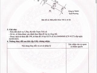 Bán đất dịch vụ 61.2m2 khu 5.5ha, thông sang lideco, trạm trôi, hoài đức,
