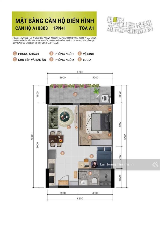 Khách bán gấp căn 1pn + 52,5m2 cora hướng nam 2,4 tỷ kí cđt vốn 500 triệu, 24m 0% ls