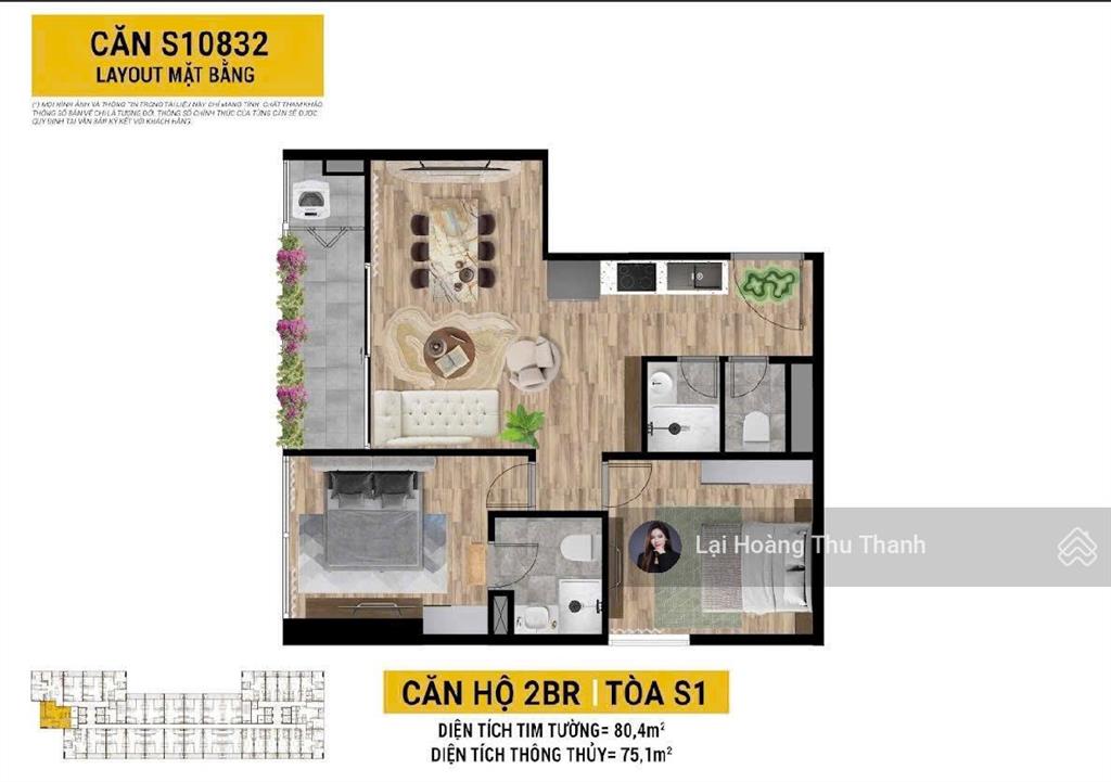 Hàng hiếm căn 2pn trực diện sông spana tower đầy đủ ck giá chỉ 65tr/m2 thích hợp đầu tư