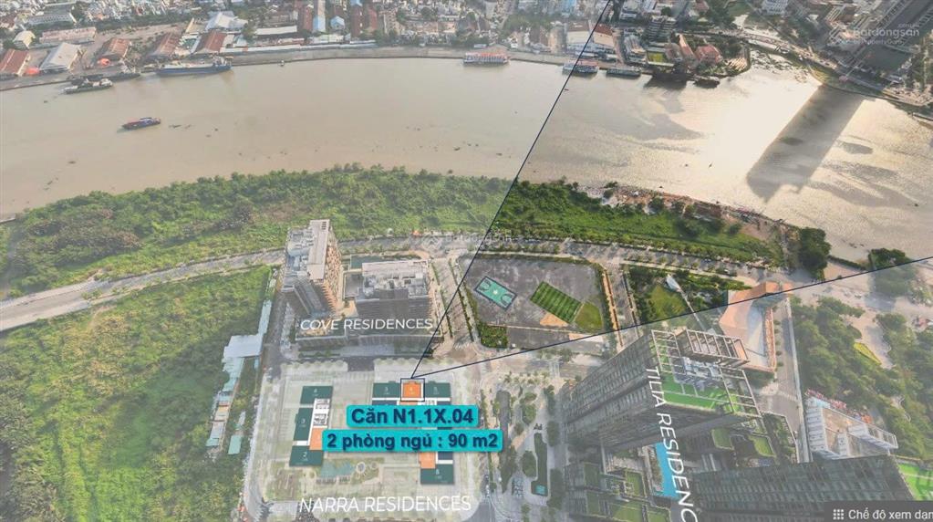 Narra residences căn 2 phòng ngủ view sông & quận 1 cực đẹp được chào bán tháng 3
