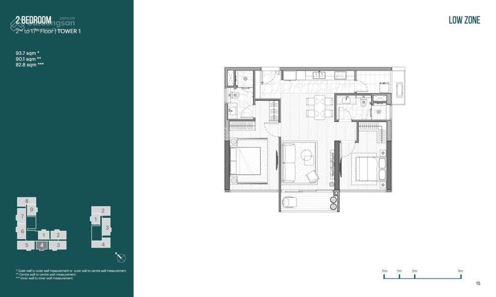 Narra residences căn 2 phòng ngủ view sông & quận 1 cực đẹp được chào bán tháng 3