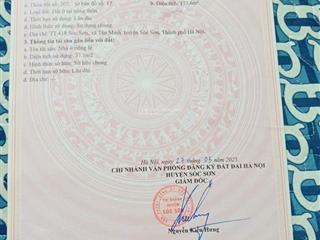 Chính chủ bán lô đất s 133.6m tt418 tân minh , sóc sơn, hà nội