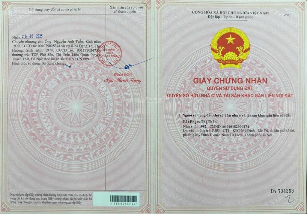 Bán lô đất 1129,7m2, mt hơn 18m, vị trí siêu đẹp tại thôn cố đụng, tiến xuân, thạch thất, hà nội