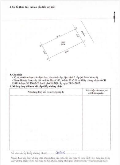 Bán lô đất 252,4m2, thổ cư lên tới 200m2 tại thôn bình yên 2, xã hạ bằng, hà nội