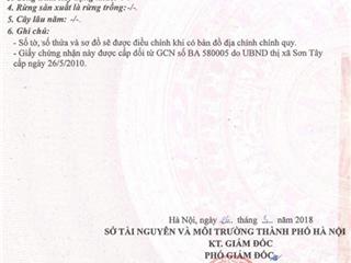 Bán gấp! lô đất rộng 94,3m2, 100% thổ cư đường hv phòng không, phường tùng thiện, hà nội