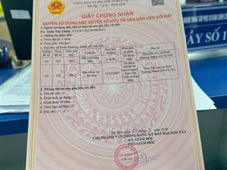 Bán gấp cắt lỗ rộng 386,8m2, thổ cư 100m2 tại thôn tân an, xã đoài phương, hà nội