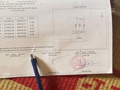 Bán s 91.3m2 đất nền tại xã phú mãn, quốc oai, hà nội