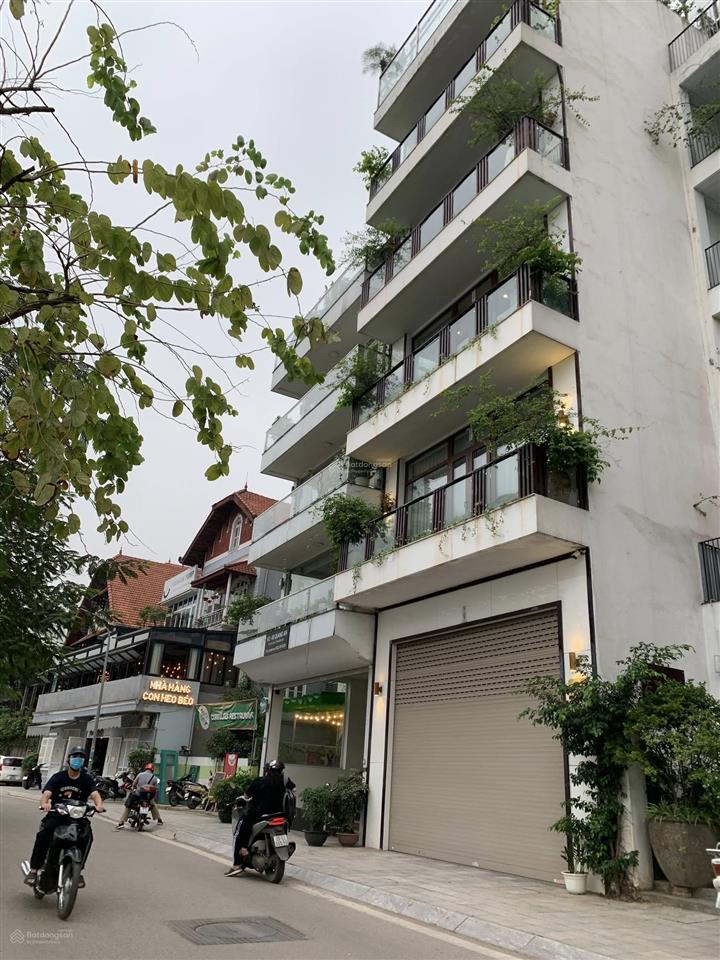 (vvip)! bán nhà mặt phố quảng khánh, 125m2, mặt tiền 7.2m, view trực diện hồ tây (ko bị chắn).