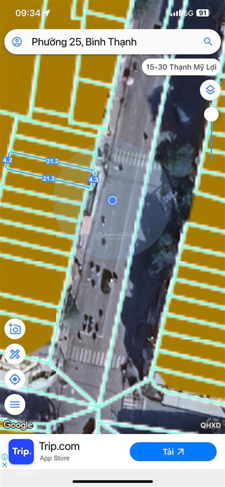 Mặt tiền nguyễn gia trí 9,8x20m, cn 189m2 6 tầng, hdt 150tr, giá 40 về 33,7 tỷ tin thật 100%