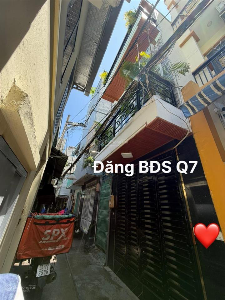 Quận 7 bán nhà 3 tầng 90m2 sàn  xe hơi tới cách nhà vài bước  trục bùi văn ba  giá 4.86 tỷ.