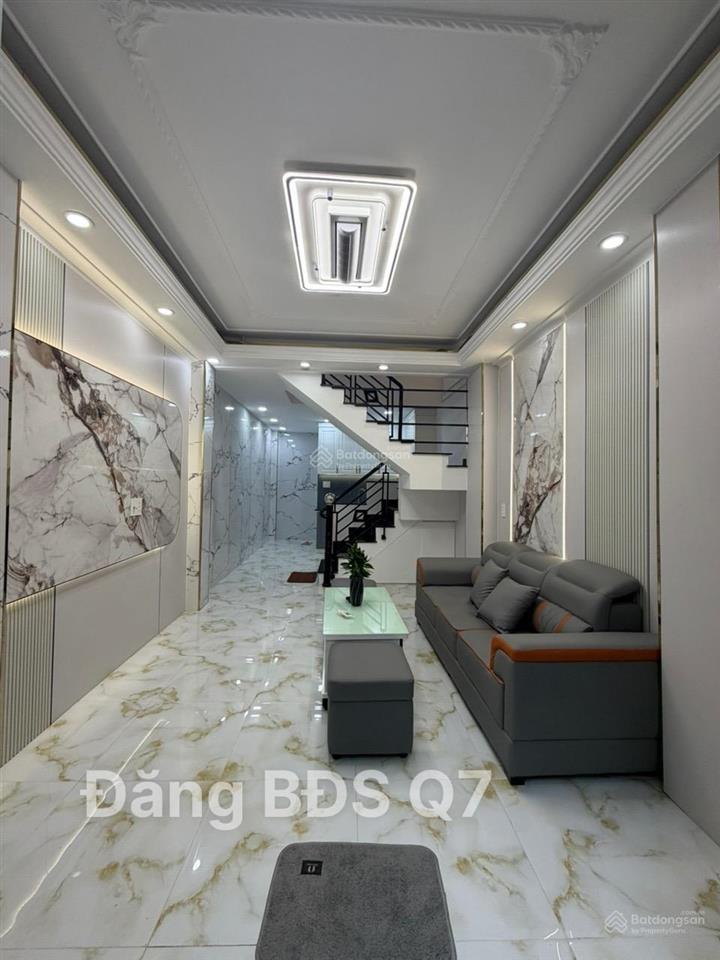 Quận 7 bán nhà 3 tầng 90m2 sàn  xe hơi tới cách nhà vài bước  trục bùi văn ba  giá 4.86 tỷ.
