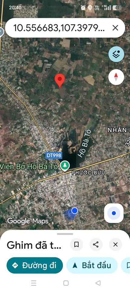 Cần bán lô đất gần hồ bà tô, phước tân, xuyên mộc  xã hồ tràm, tphcm, 10x30m x 80m2 tc giá 1tỷ45