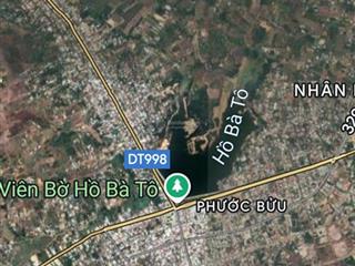 Cần bán lô đất gần hồ bà tô, phước tân, xuyên mộc  xã hồ tràm, tphcm, 10x30m x 80m2 tc giá 1tỷ45