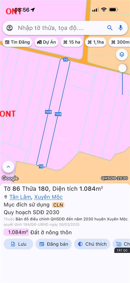 Đất 1000m2 phủ hồng đường nhựa mua thổ cư được bàu lâm tphcm