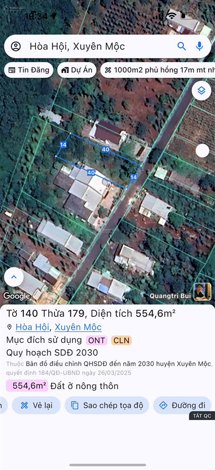 Đất có thổ cư sát tl 329, hoà hội, tphcm