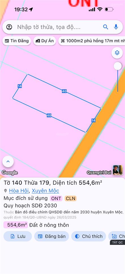 Đất có thổ cư sát tl 329, hoà hội, tphcm