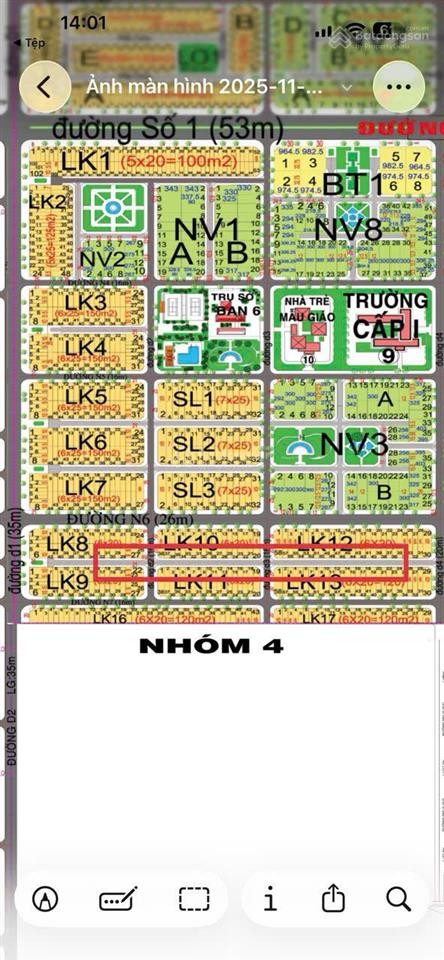 Chủ kẹt tiền gửi bán gấp lô góc cặp liền kề đường 16m, dt 280m, giá đầu tư