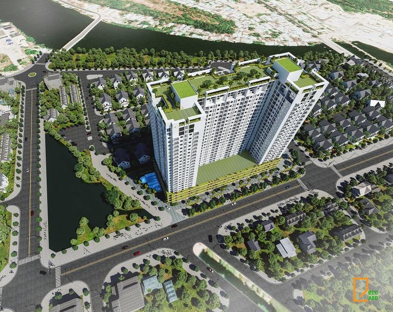 Căn hộ tầng 25, ban công hướng đông nam nhìn xuống sông thanh hà