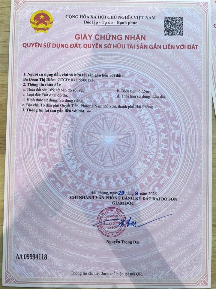 Siêu phẩm cắt lỗ tuyệt đẹp tại phường nam đồ sơn, giá chỉ hơn tỷ tí