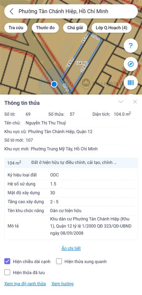 NHÀ CẤP 4 NGANG 5M – 103M² – Ô TÔ VÀO NHÀ – GẦN CV PHẦN MỀM QUANG TRUNG - QUẬN 12. GIÁ: 