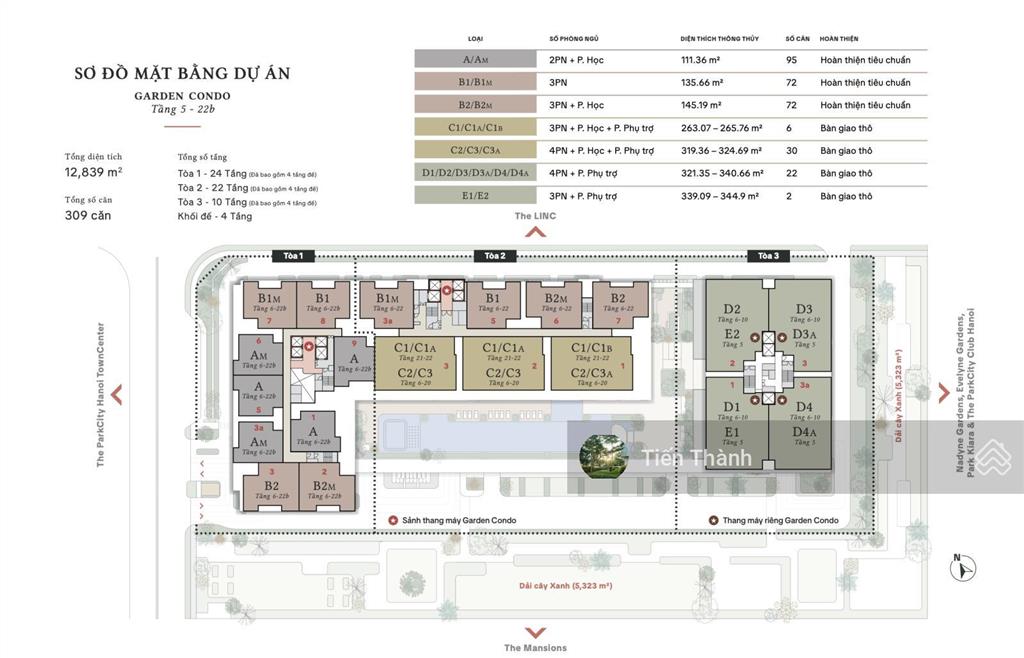 Căn hộ cao cấp 145m2 parc regent (3pn+1)  parkcity hà nội.