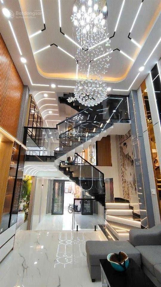 Gò xoài  chỉ 8.2tỷ (tl) nhẹ  kdc cao cấp  (4x13m) 4pn  4 tầng  đường 7m  full nội thất