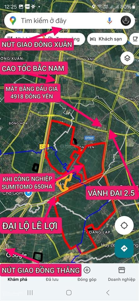 Chính chủ còn 1 lô giá tốt bán đất đấu giá đông yên cạnh khu công nghiệp công nghệ cao