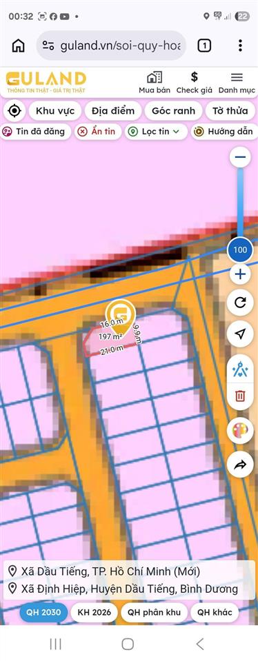 Bán lô góc tái định cư định hiệp 195m2
