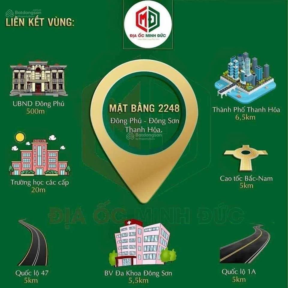 Chính chủ bán lô góc 2 mặt tiền cách trung tâm tp thanh hóa chỉ 3km cạnh cụm kcn