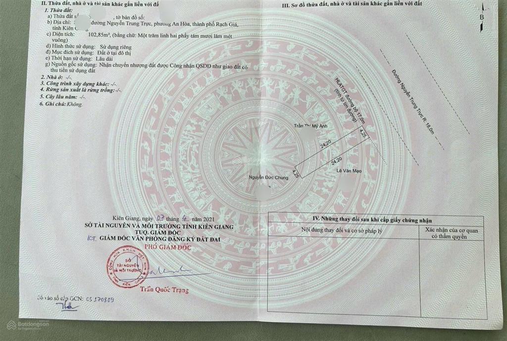 Bán nhà mặt tiền nguyễn trung trực  rạch giá