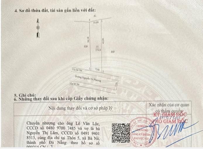Chính chủ cần bán đất nền vị trí đẹp giá tốt