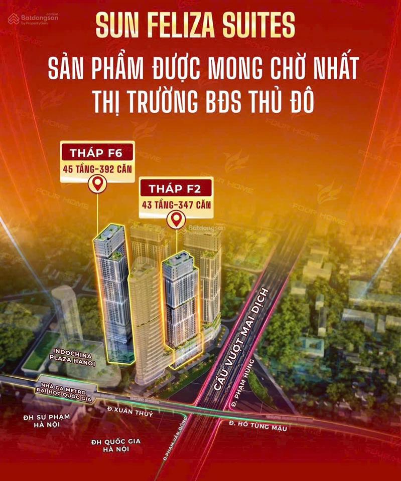 Gấp, ra mắt siêu dự án chung cư cao cấp sun feliza suites cầu giấy  quỹ căn giá tốt nhất hiện tại