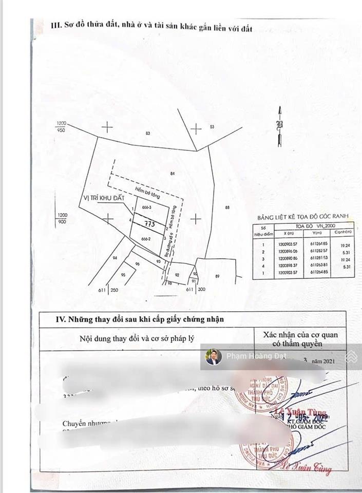 Bán đất gần đường hoàng diệu 2, thủ đức, 100m2 (5 x 20m), hẻm rộng 8m