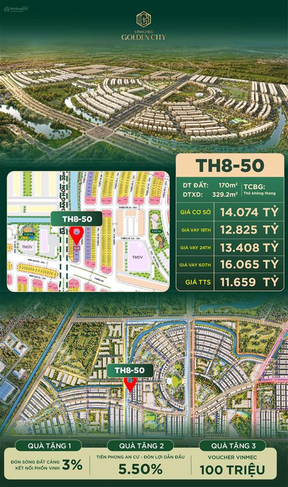 Căn biệt thự song lập th850 dt 170m2 tại vinhomes dương kinh hải phòng