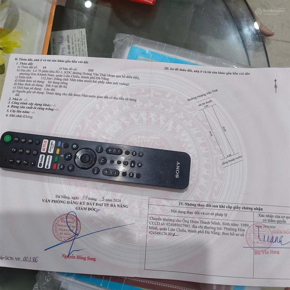 Chính chủ gửi bán lô đất đẹp khu hoà khánh diện tích
112 phẩy 5 mét ngang 4 mét 5 dài 25 m