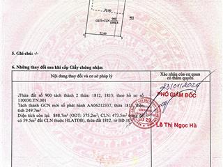 Cần bán đất (17x50)m odt 375m2 mặt tiền đường hoà lợi 009