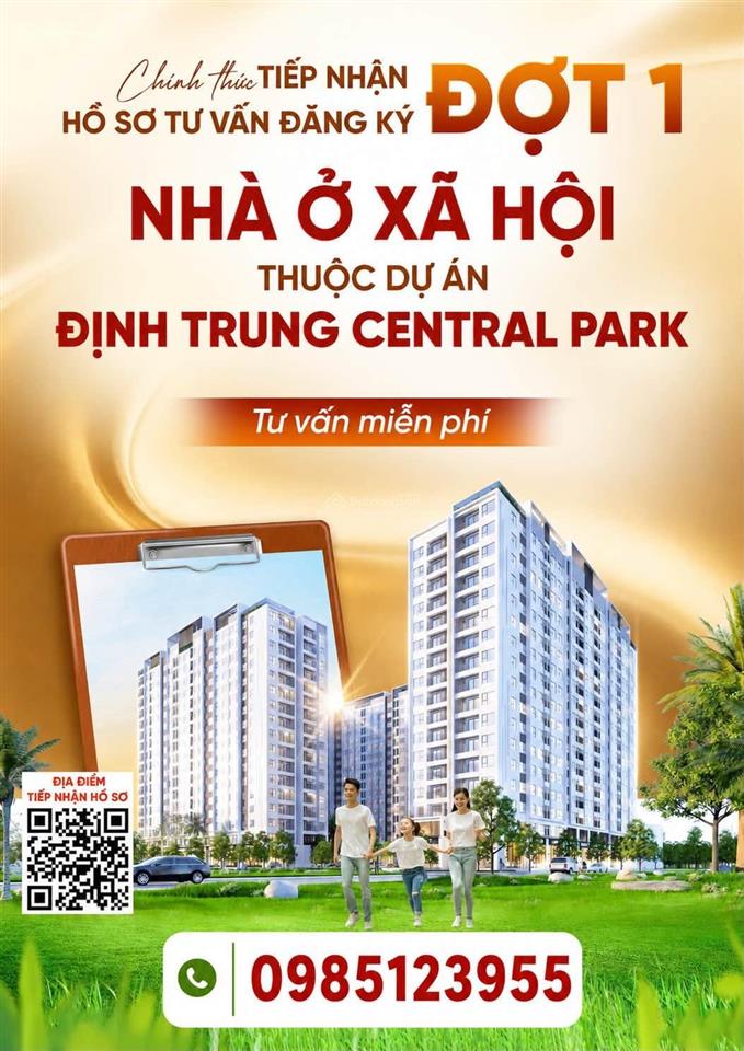 Bán căn hộ chung cư định trung central park, 21 triệu/m2, 42 m2, 1pn, 1wc