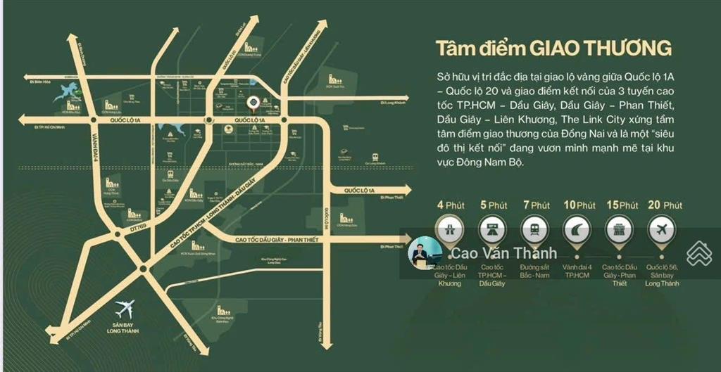 Đất nền, nhà phố, biệt thự ngay mặt tiền ql1a, ql20 cách sân bay qt long thành 15p.  0941 007 ***