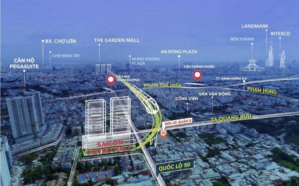 Bắt đáy quận 8 4,05 tỷ căn 2pn saigon sky view  tttm 7 tầng, sát metro 5!