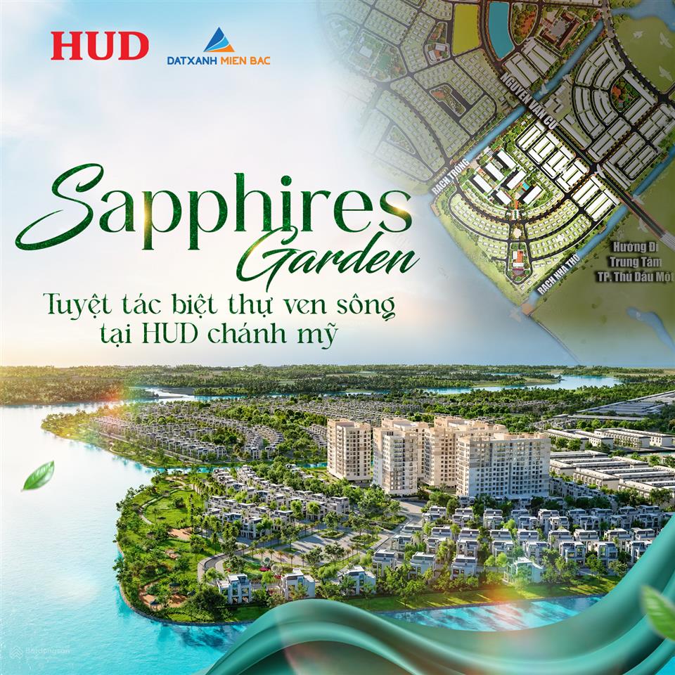 Biệt thự ven sông 322.2m2 tại hud chánh mỹ, giá 28 triệu/m2, trung tâm thủ dầu một