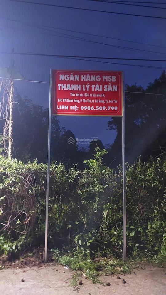 Qsdđ thuộc thửa đất số 1576, tbđ số 4 địa chỉ kv khánh hưng, phường hưng phú, thành phố cần thơ